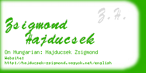 zsigmond hajducsek business card